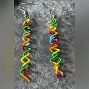 Jewelry Double Helix Dna Spiral Tornado Twister Rainbow Thread